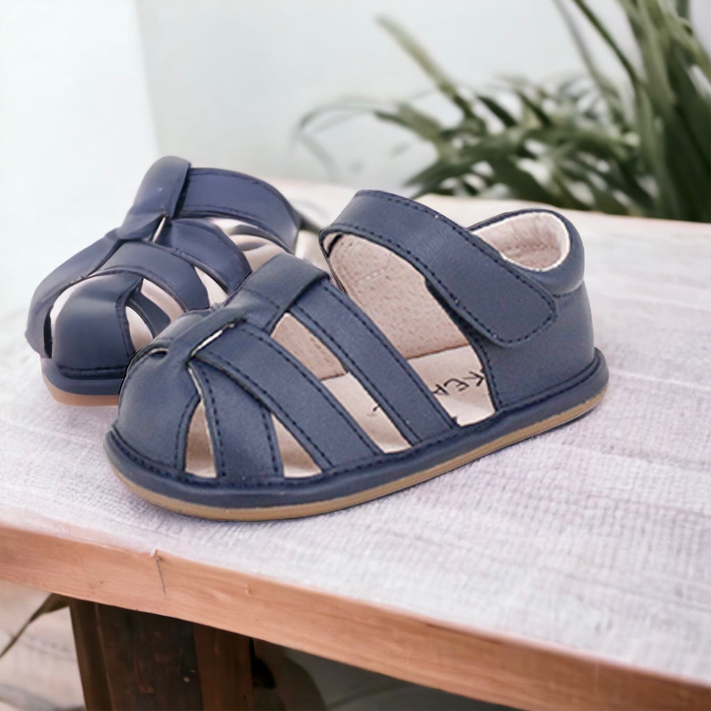 Charlie First/Pre Walker Toddler Sandals Navy Blue | SKEANIE