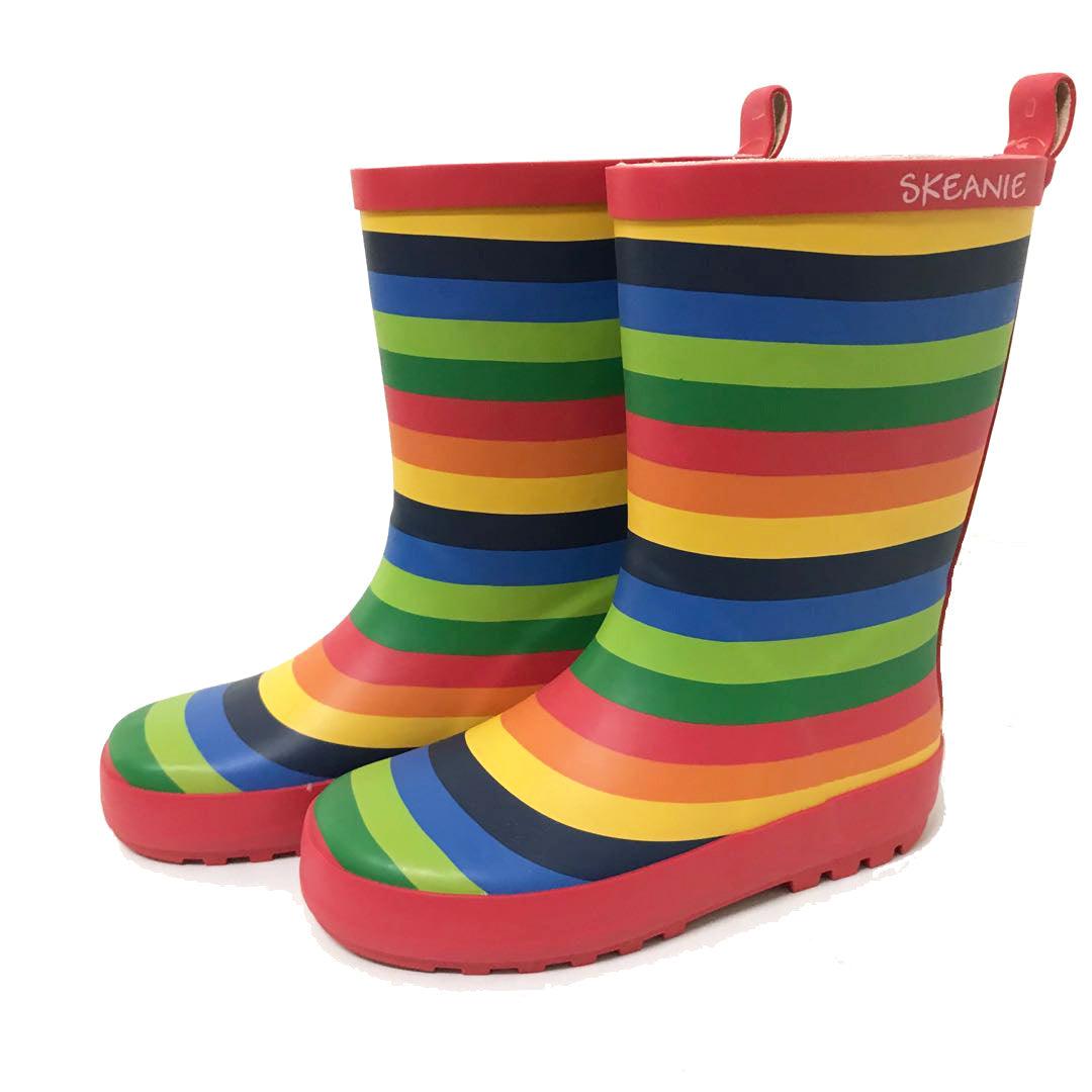 Natural Rubber Gumboots Rainbow Stripe Size EU36 – SKEANIE Shoes for Kids