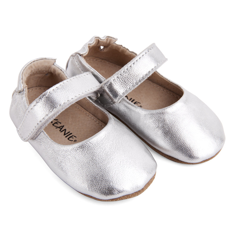 Baby & Toddler First/Pre Walker Mary Jane's Silver - SKEANIE Shoes for Kids
