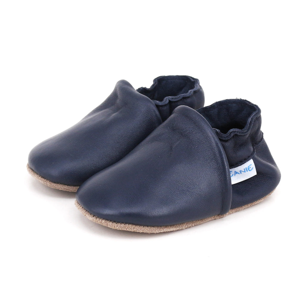 SKEANIE Baby & Toddler Leather First / Pre Walker Shoes Navy